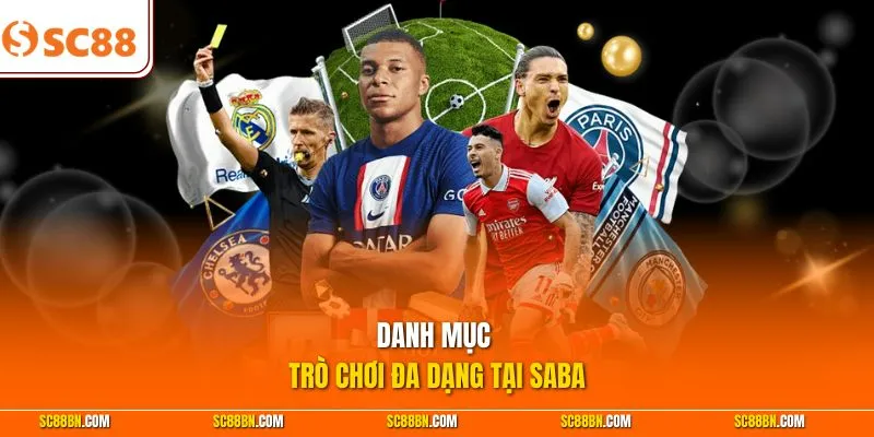 Danh mục trò chơi đa dạng tại saba 